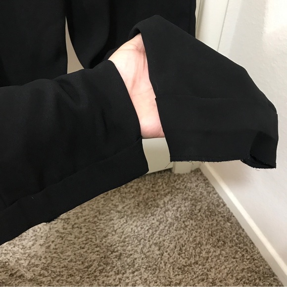 Ann Taylor black sleeveless drawstring waist jumpsuit - Picture 9 of 12